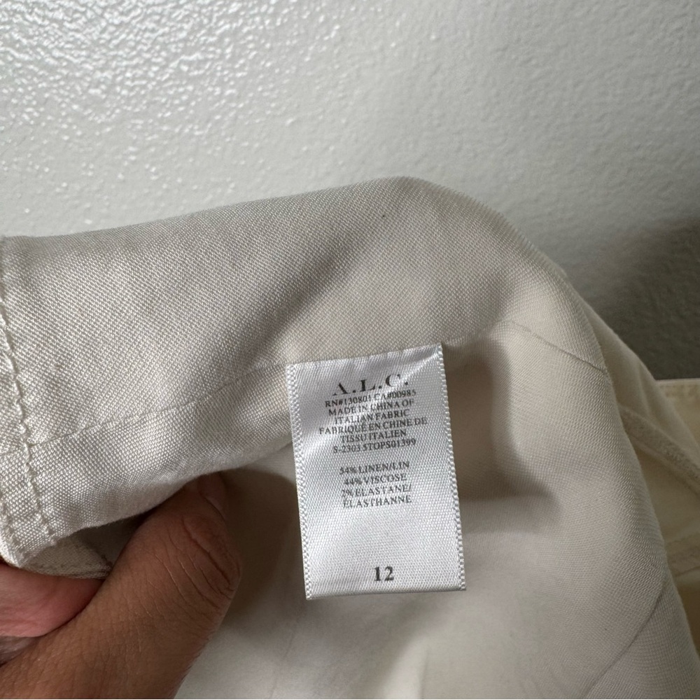 A.L.C. Linen Blend Gianna Top size 12 - Picture 12 of 12